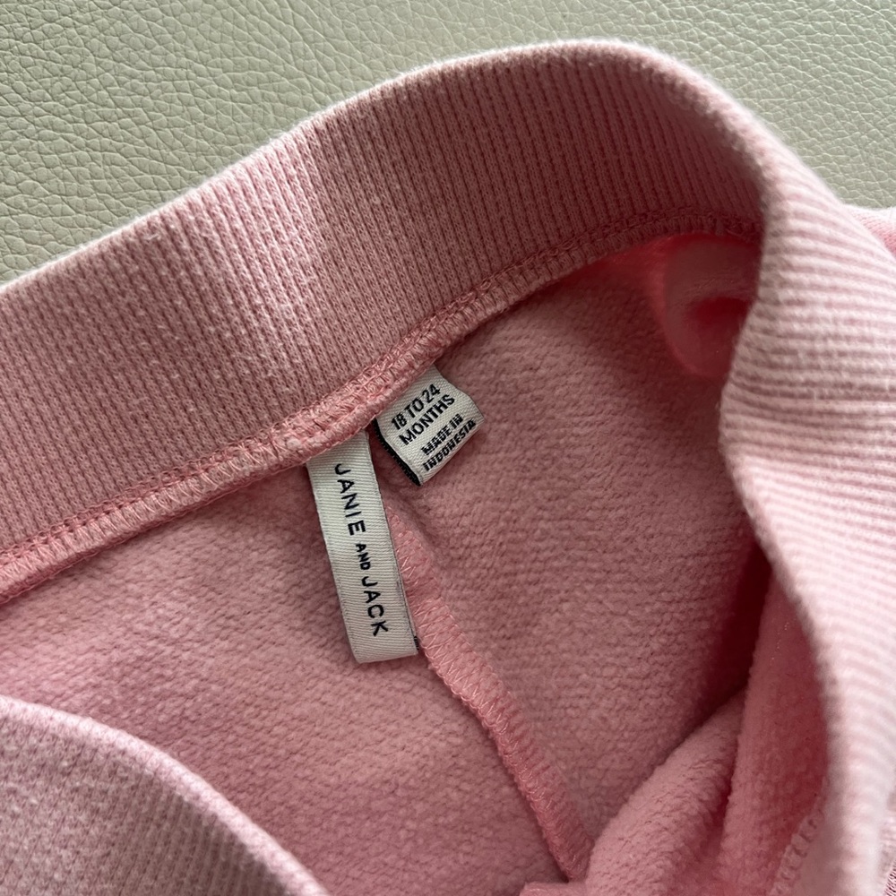 Janie and Jack Pink Pajama Set Cozy Matching Set - Picture 3 of 4